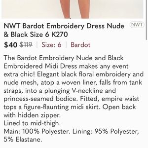 Bardot holiday party dress